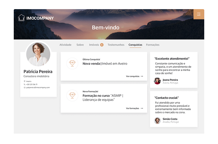 2.	Divulgação do profissional e respetivos imóveis em carteira 0