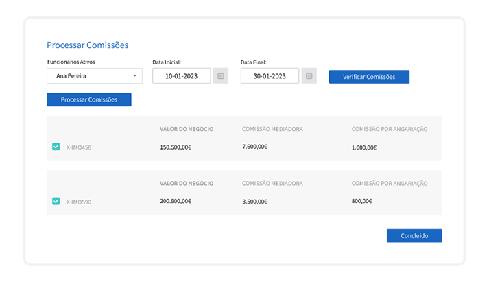 Como verificar e processar comissões a partir do X-IMO CRM? 0