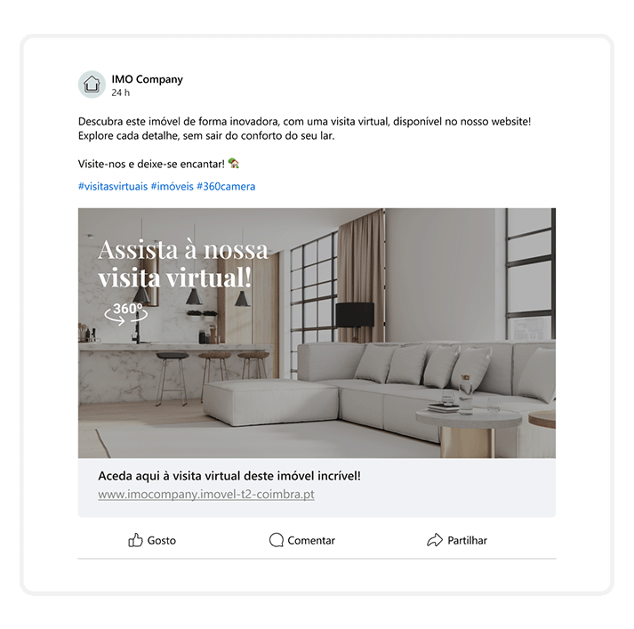 4.	Divulgue as visitas virtuais em portais imobiliários, site e redes sociais 0