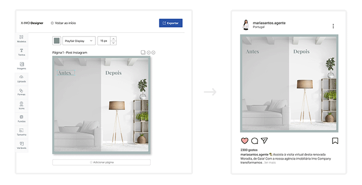 Como criar publicações no X-IMO CRM para partilhar em redes sociais? 1