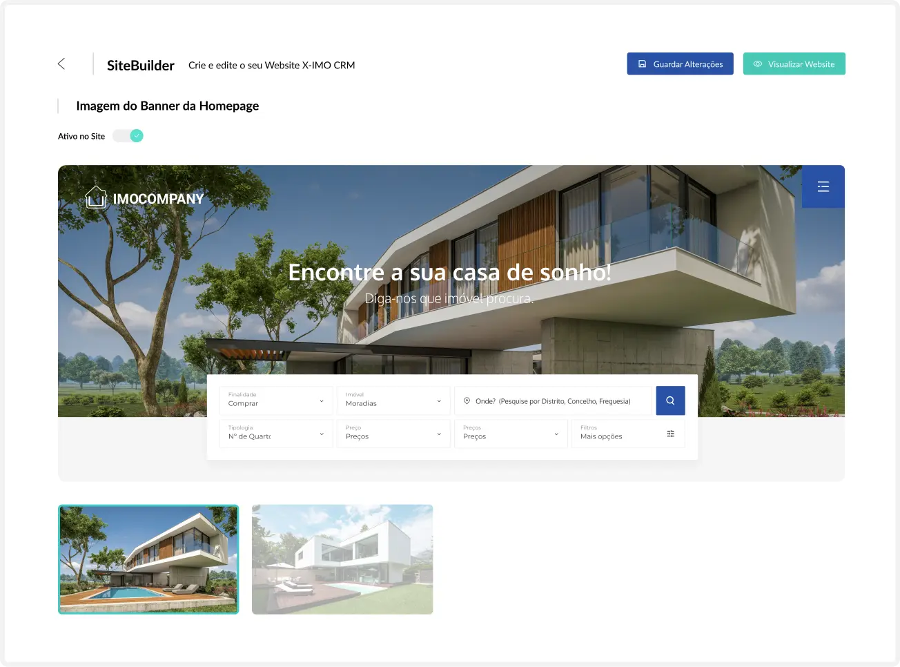 É possível ter Site Imobiliário integrado com o X-IMO CRM? 0