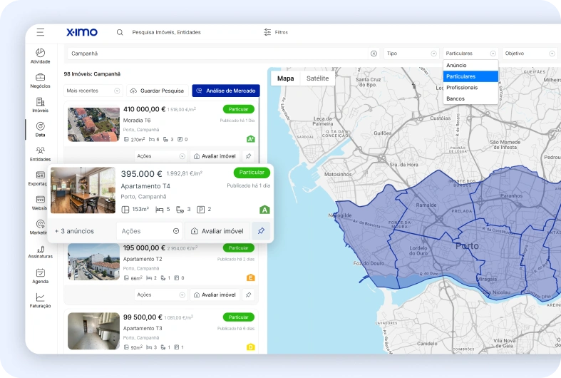 Capte imóveis de particulares com o serviço de DATA imobiliário do X-IMO 0