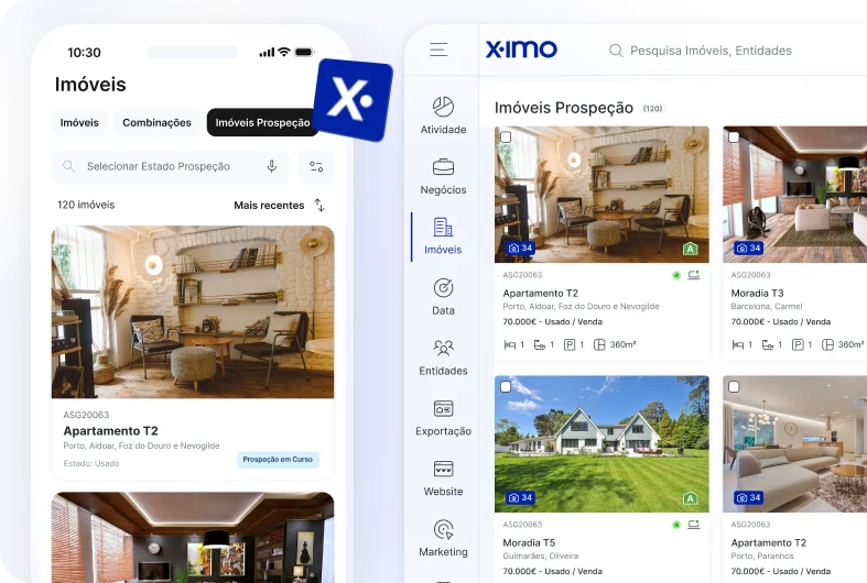 O que insere na APP mobile X-IMO é sincronizado com o sistema 0