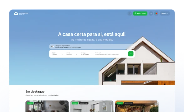 Site imobiliário profissional para geração de leads